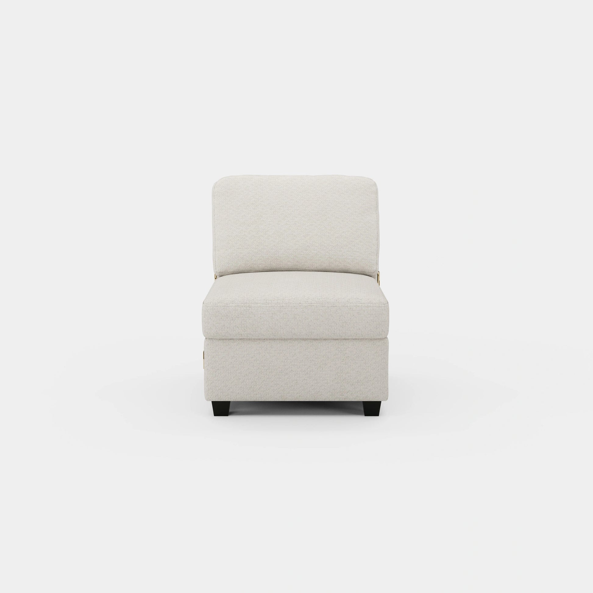 Misty-White-/-Chenille-Module-Single-Seat