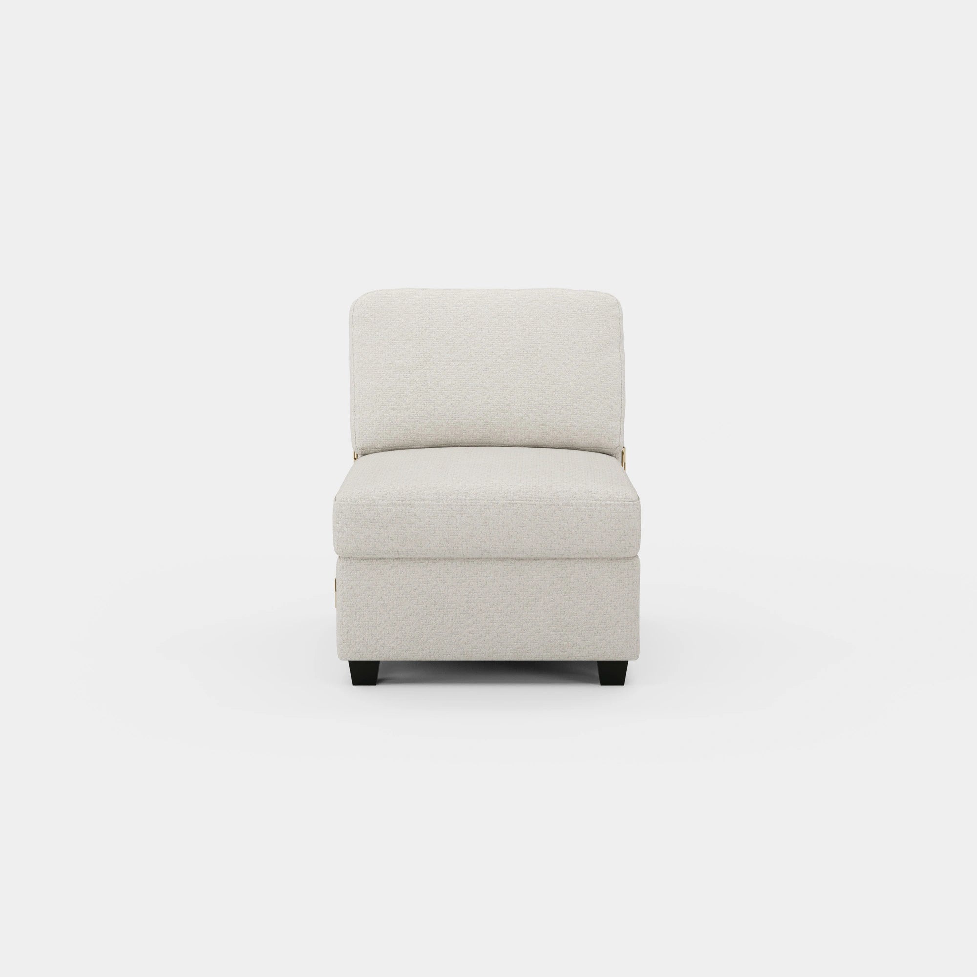 Misty-White-/-Chenille-Module-Single-Seat