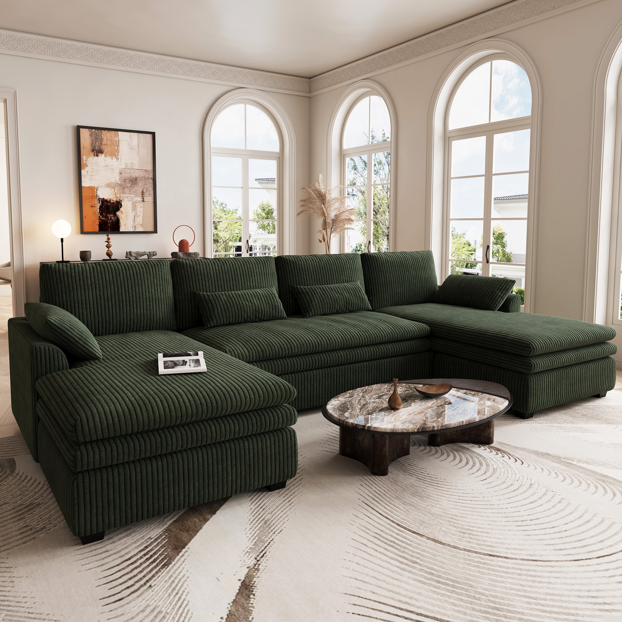 Vayla Oversized Cloud 4 Seats Sofa with Double Chaise