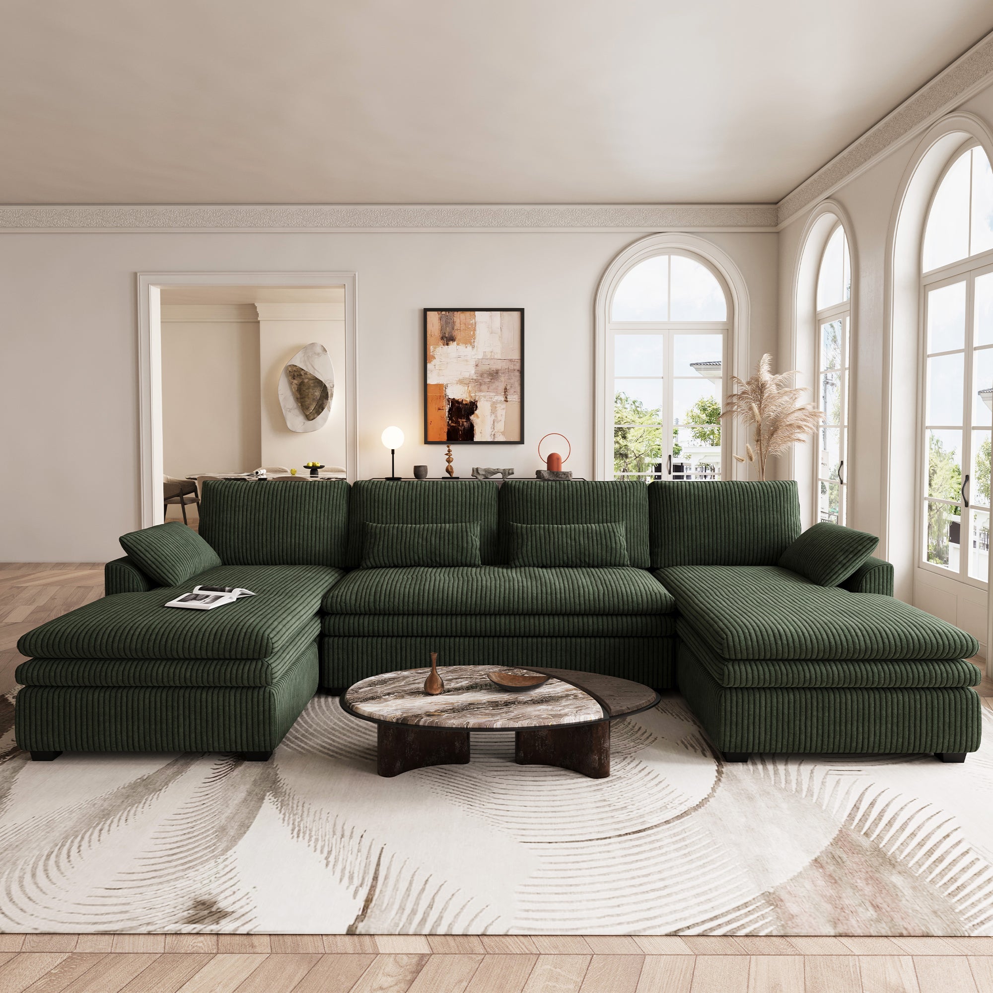 Vayla Oversized Cloud 4 Seats Sofa with Double Chaise
