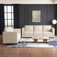 Ivory-Beige-/-Corduroy-3-Seat-Sofa-and-Loveseat-Set