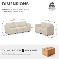 Ivory-Beige-/-Corduroy-3-Seat-Sofa-and-Loveseat-Set-dimension