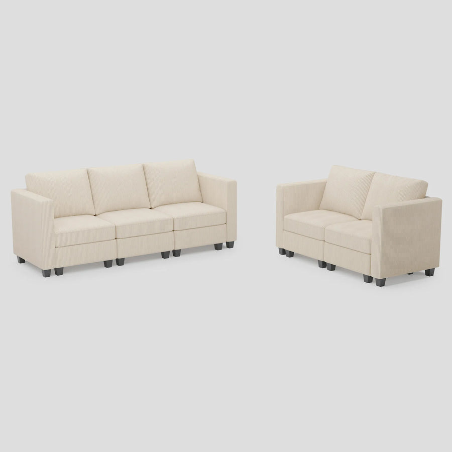 Ivory-Beige-/-Corduroy-3-Seat-Sofa-and-Loveseat-Set