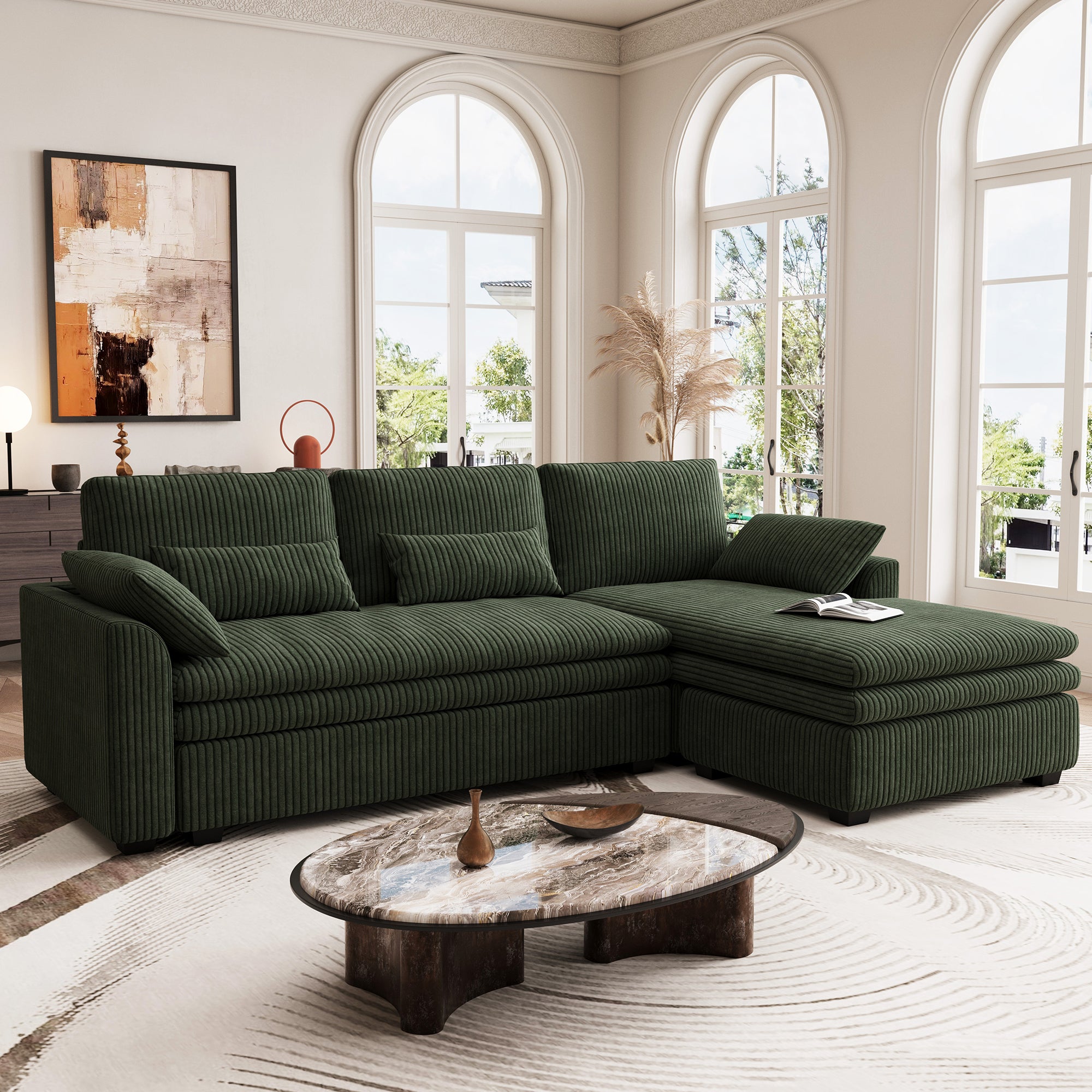 Vayla Oversized Cloud 3 Seats L Shaped Sofa