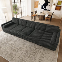 Dark-Grey-/-Faux-Rabbit-Fur-Corduroy-5-Seat-Sleeper-Sofa