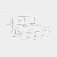 Module-Pullout Loveseat-dimension