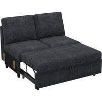 Graphite-Grey-/-Chenille-Module-Pullout-Loveseat