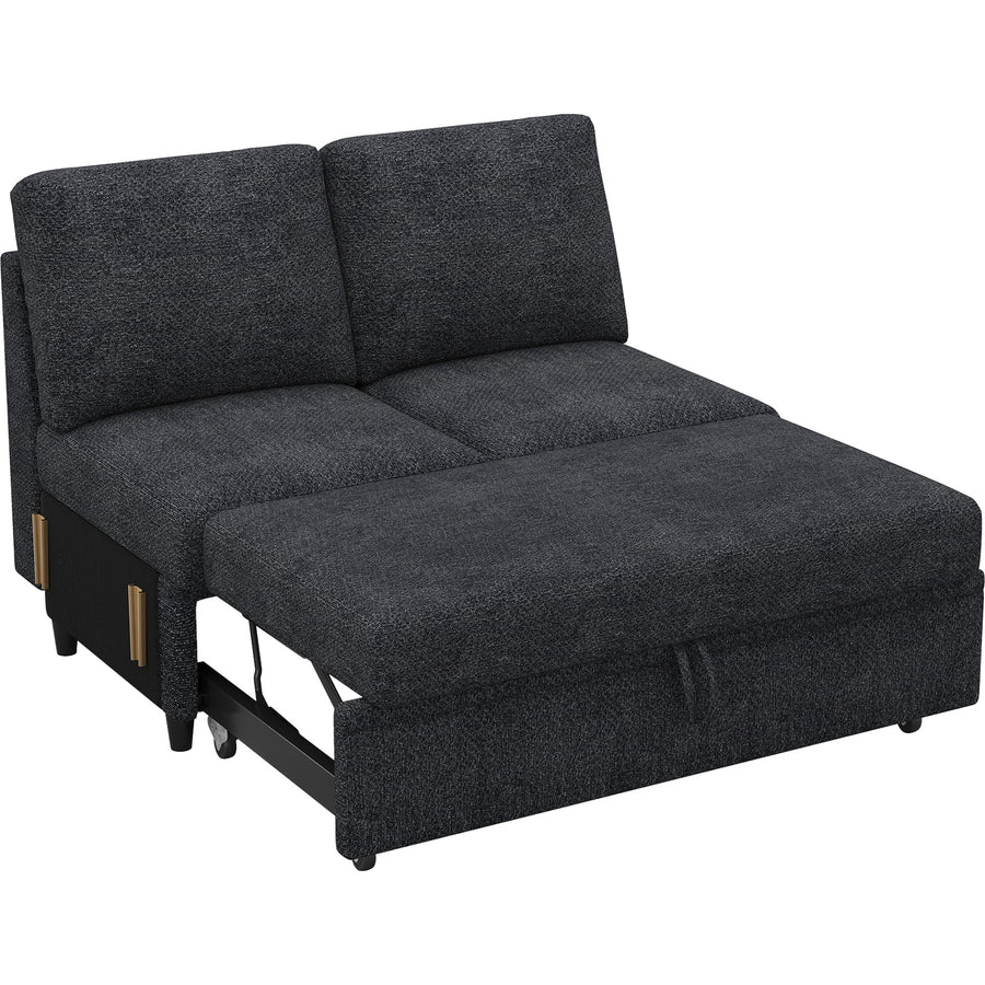 Graphite-Grey-/-Chenille-Module-Pullout-Loveseat