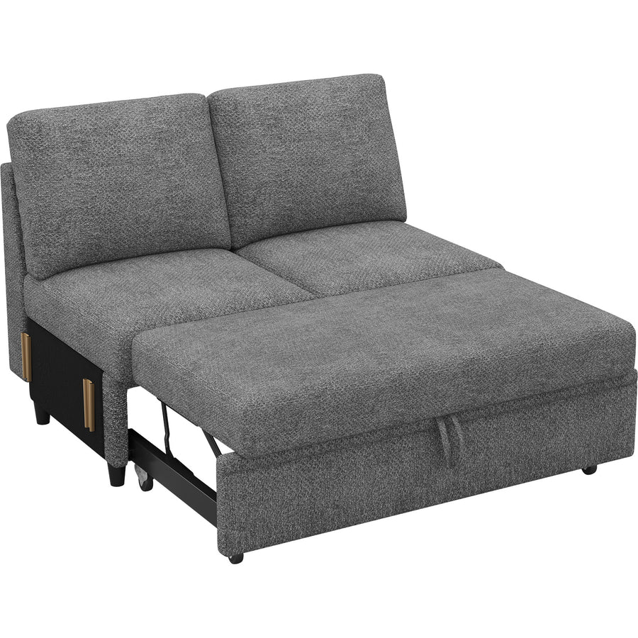 Silver-Grey-/-Chenille-Module-Pullout-Loveseat
