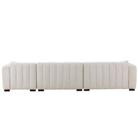Cosmic-Latte-/-Velvet-5-Seat-Right-Chaise-Sectional