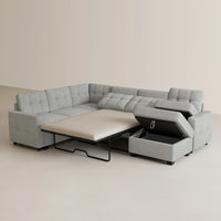 Cloud-Grey-/-Chenille-7-Seat-U-Shaped-Pullout-Sectional