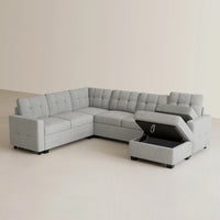 Cloud-Grey-/-Chenille-7-Seat-U-Shaped-Pullout-Sectional