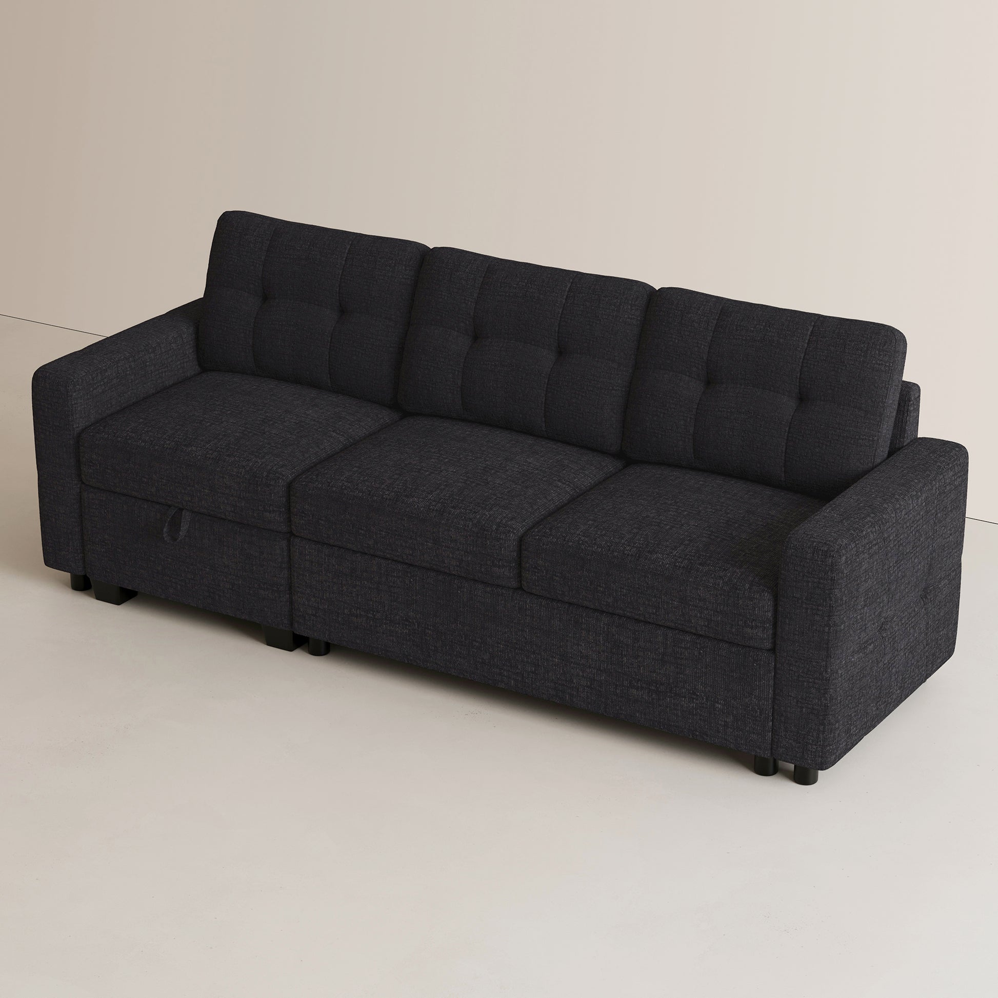 Graphite-grey-/-chenille-3-Seats-Sofa