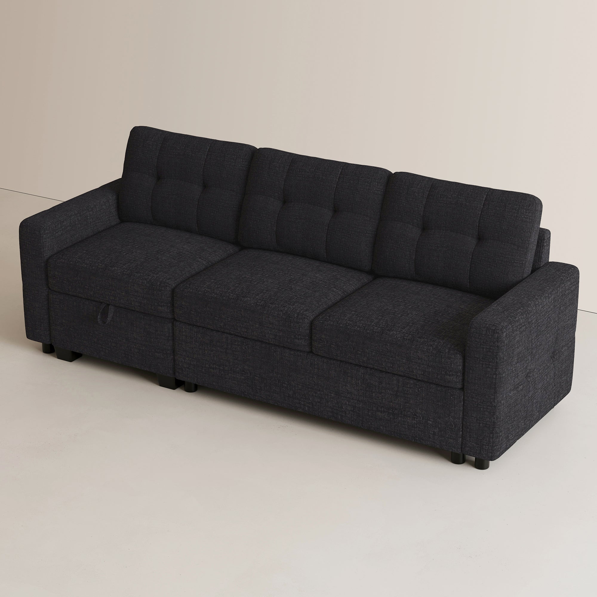 Graphite-grey-/-chenille-3-Seats-Sofa