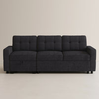 Graphite-Grey-/-Chenille-3-Seat-Pullout-Sofa