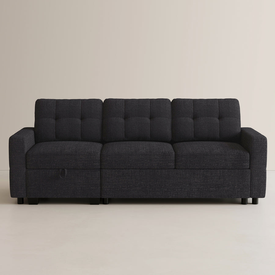 Graphite-Grey-/-Chenille-3-Seat-Pullout-Sofa