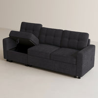 Graphite-Grey-/-Chenille-3-Seat-Pullout-Sofa
