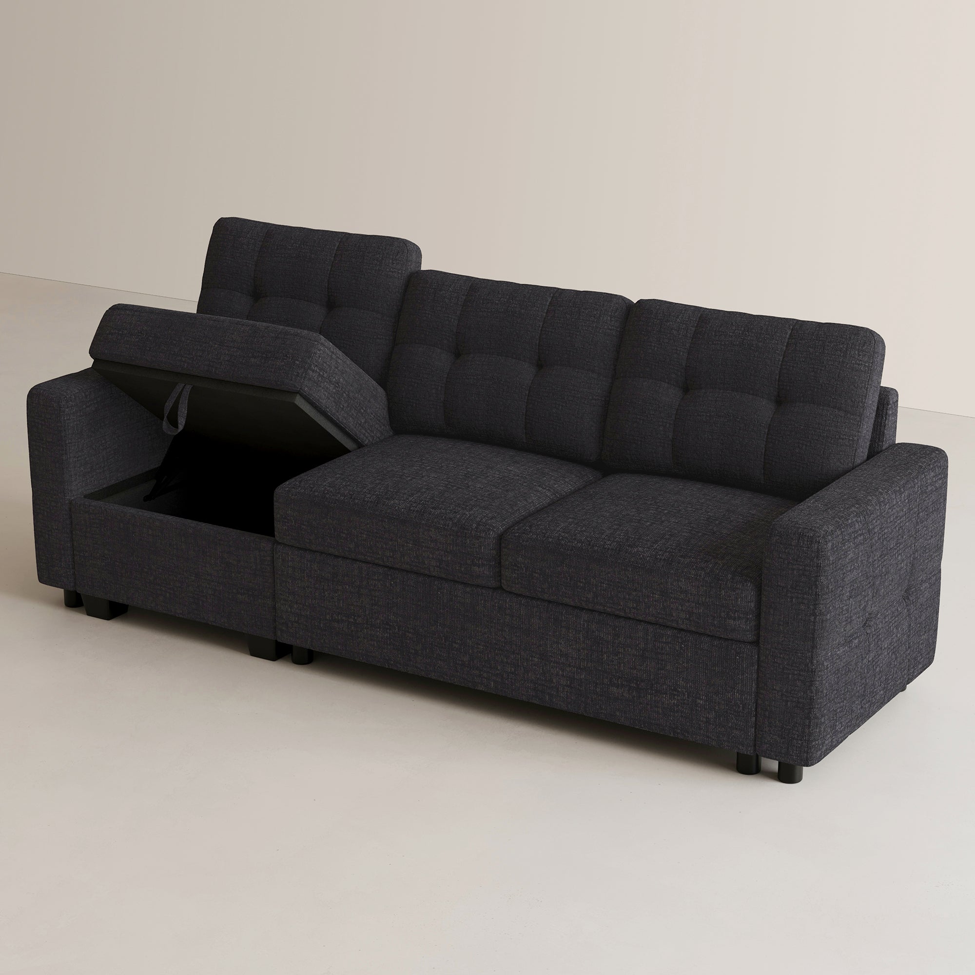 Graphite-grey-/-chenille-3-Seats-Sofa