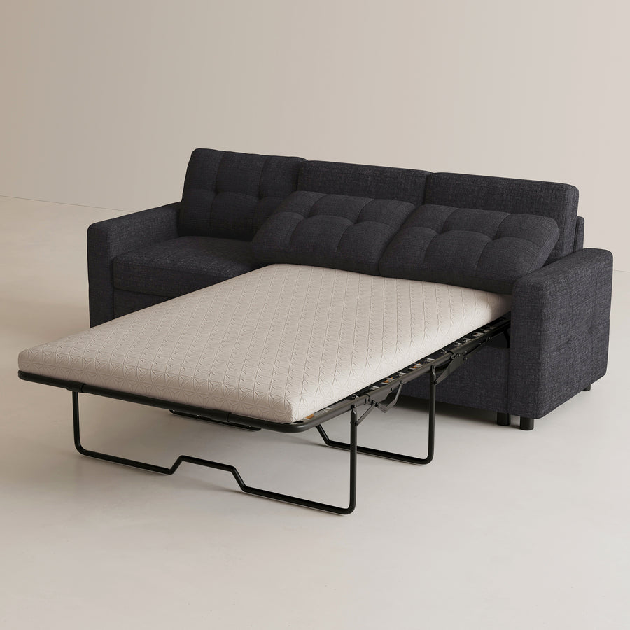 Graphite-Grey-/-Chenille-3-Seat-Pullout-Sofa