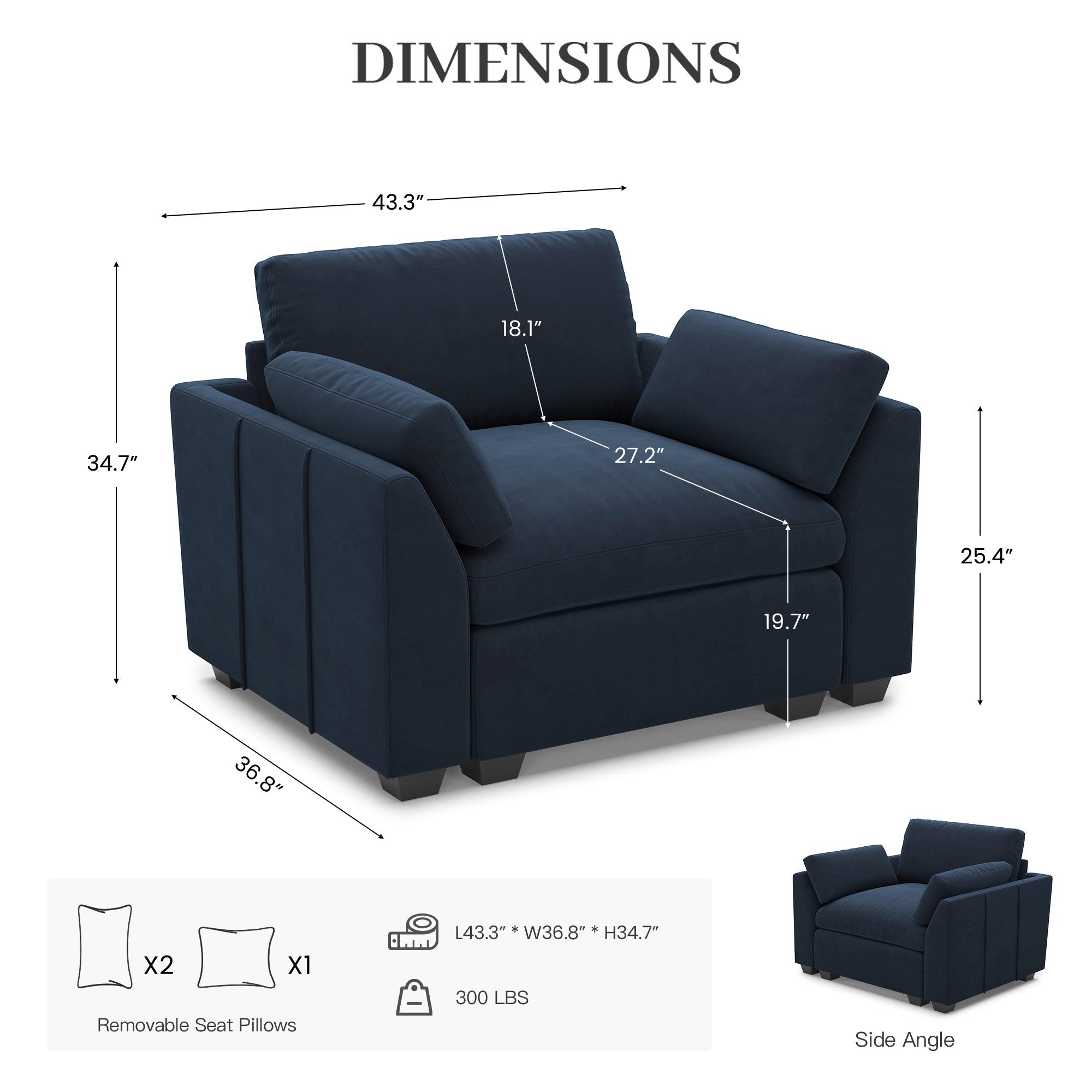 Uteeran Oversized Cloud Single Sofa