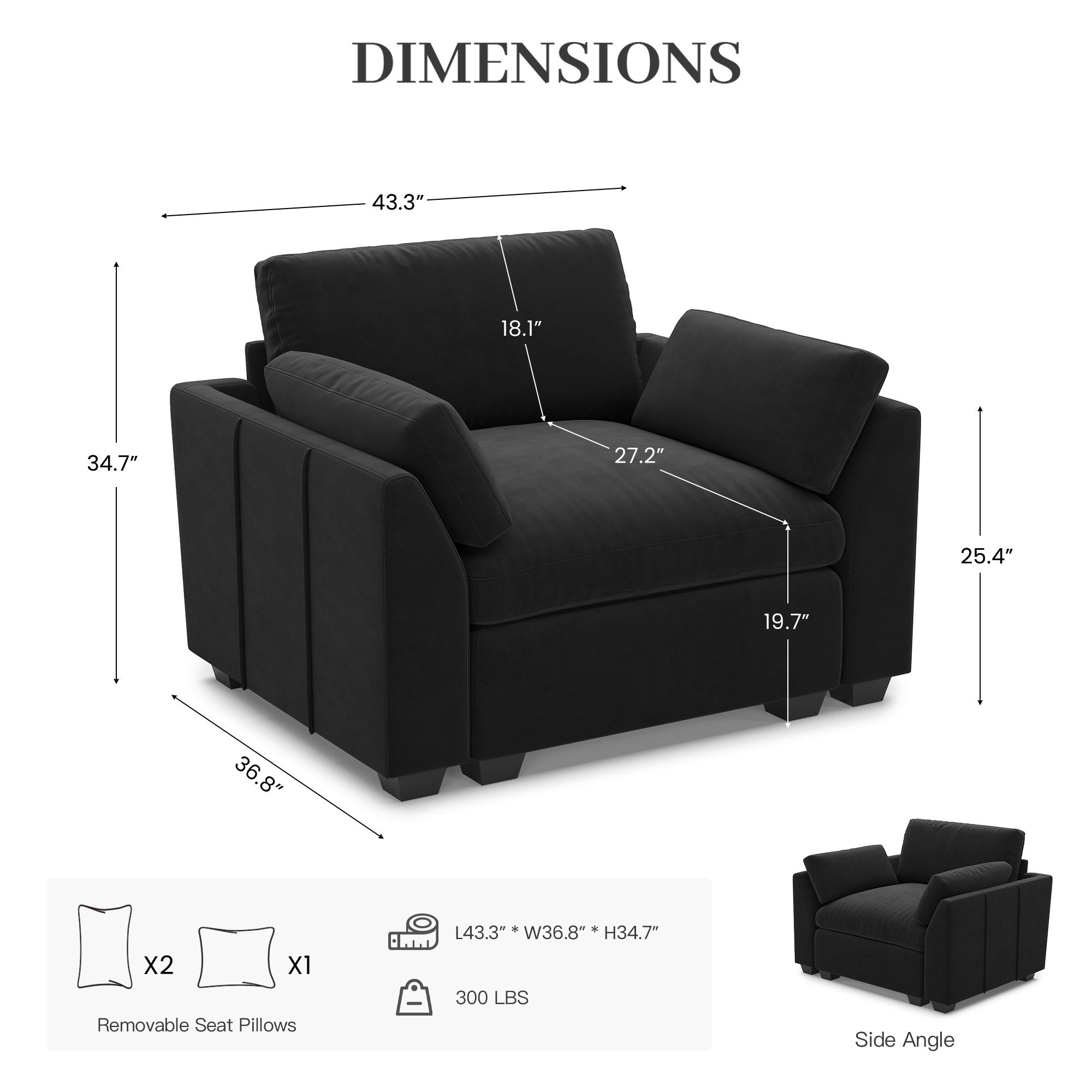 Uteeran Oversized Cloud Single Sofa