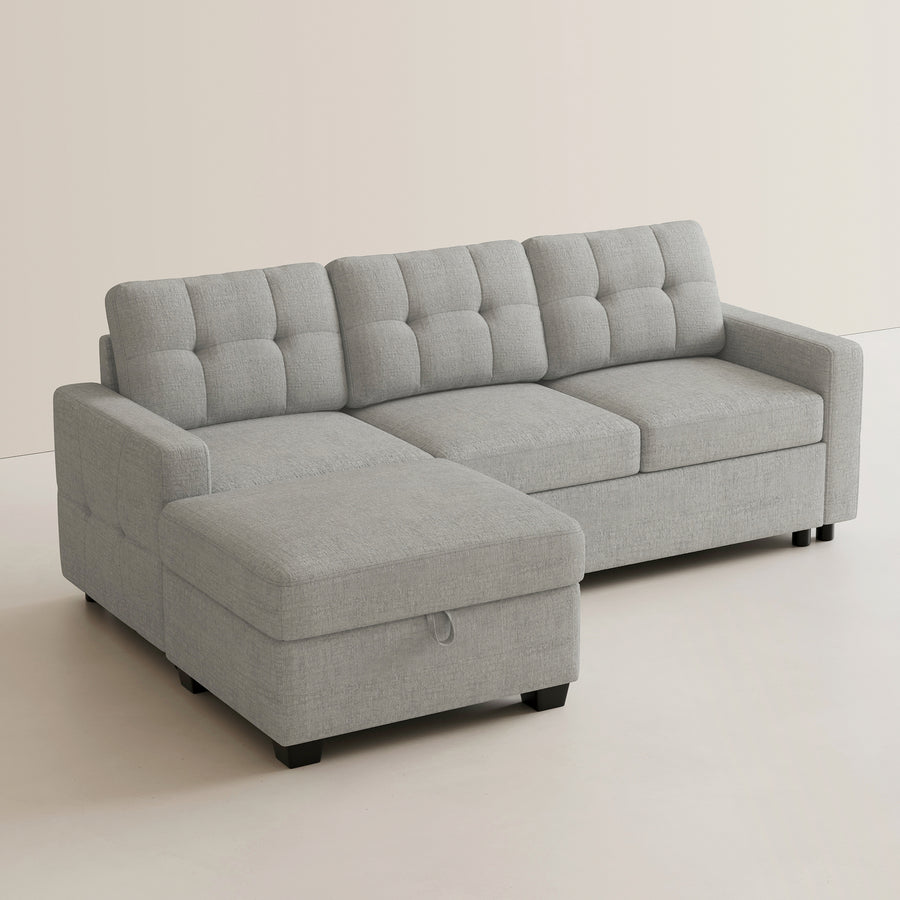 Cloud-Grey-/-Chenille-4-Seat-L-Shaped-Pullout-Sectional