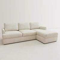 Cosmic-Latte-/-Velvet-2-Seat-L-Shaped-Left-Chaise-Sectional