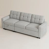 Cloud-Grey-/-Chenille-3-Seat-Pullout-Sofa