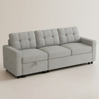 Cloud-Grey-/-Chenille-3-Seat-Pullout-Sofa