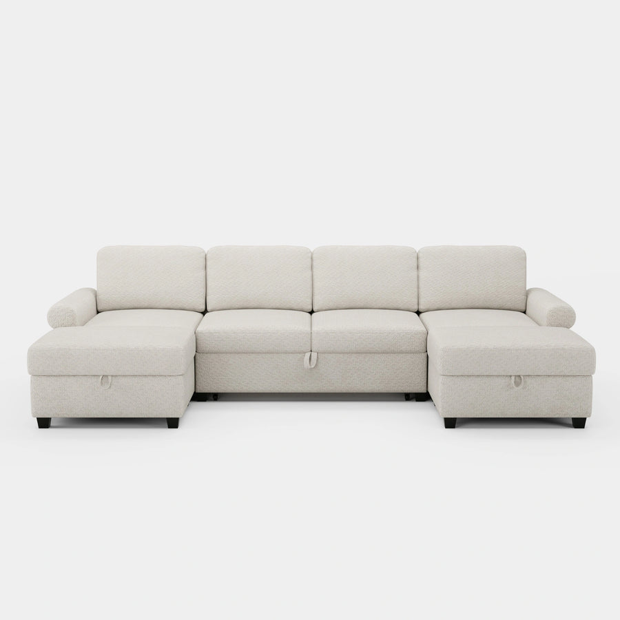 Misty-White-/-Chenille-6-Seat-U-Shaped-Pullout-Sectional