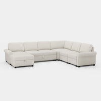 Misty-White-/-Chenille-7-Seat-U-Shaped-Pullout-Sectional