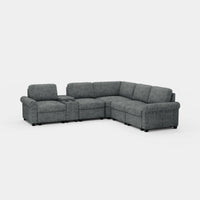 Silver-Grey-/-Chenille-5-Seat-L-Shaped-Sectional-with-Console