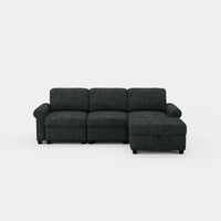 Graphite-Grey-/-Chenille-4-Seat-L-Shaped-Sectional