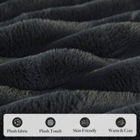 Dark-Grey-/-Faux-Rabbit-Fur-Corduroy-3-Seat-Sleeper-Sofa