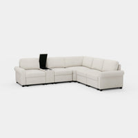 Misty-White-/-Chenille-5-Seat-L-Shaped-Sectional-with-Console