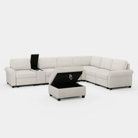 Misty-White-/-Chenille-8-Seat-L-Shaped-Sectional-with-Console