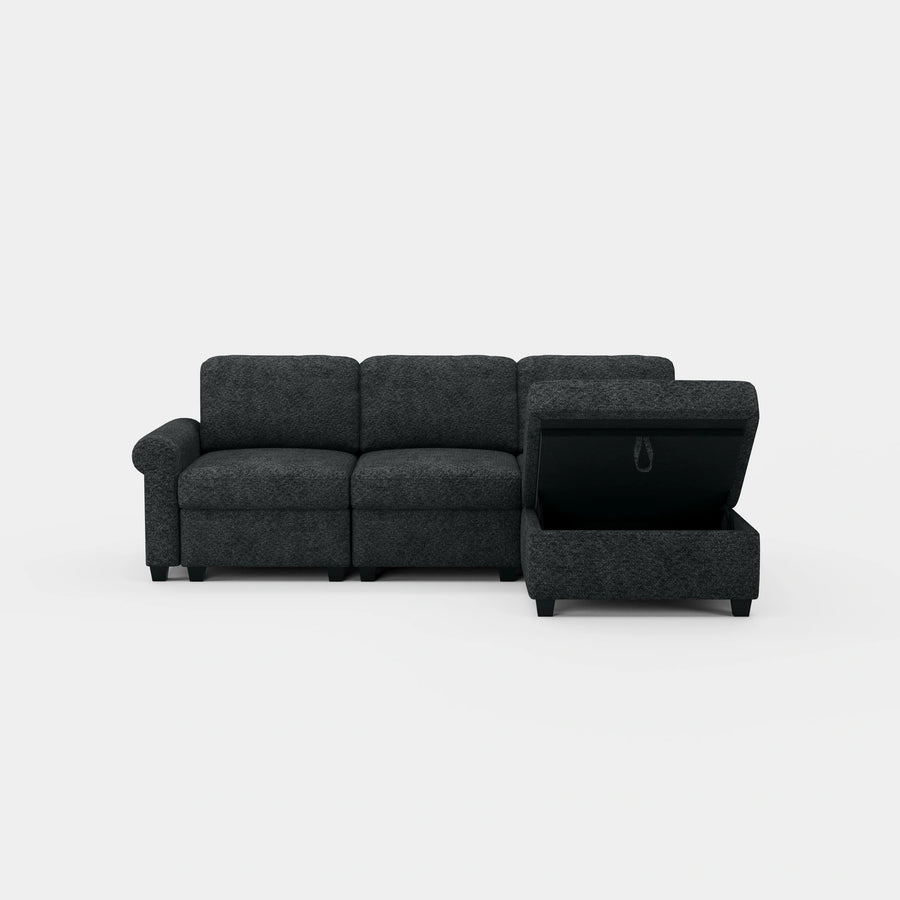 Graphite-Grey-/-Chenille-4-Seat-L-Shaped-Sectional
