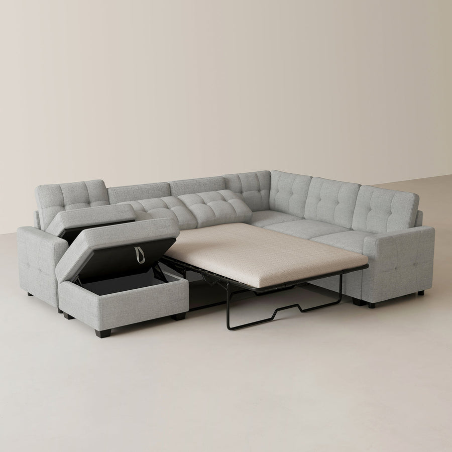 cloud-grey-/-chenille-6-Seats-Sectional-with-Ottoman
