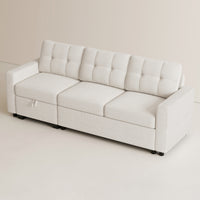 Misty-White-/-Chenille-3-Seat-Pullout-Sofa