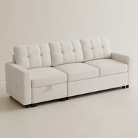 Misty-White-/-Chenille-3-Seat-Pullout-Sofa
