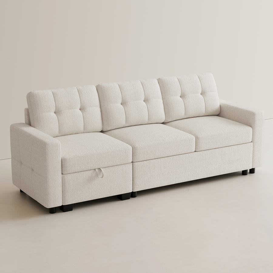 Misty-White-/-Chenille-3-Seat-Pullout-Sofa
