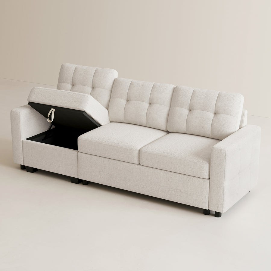 Misty-White-/-Chenille-3-Seat-Pullout-Sofa