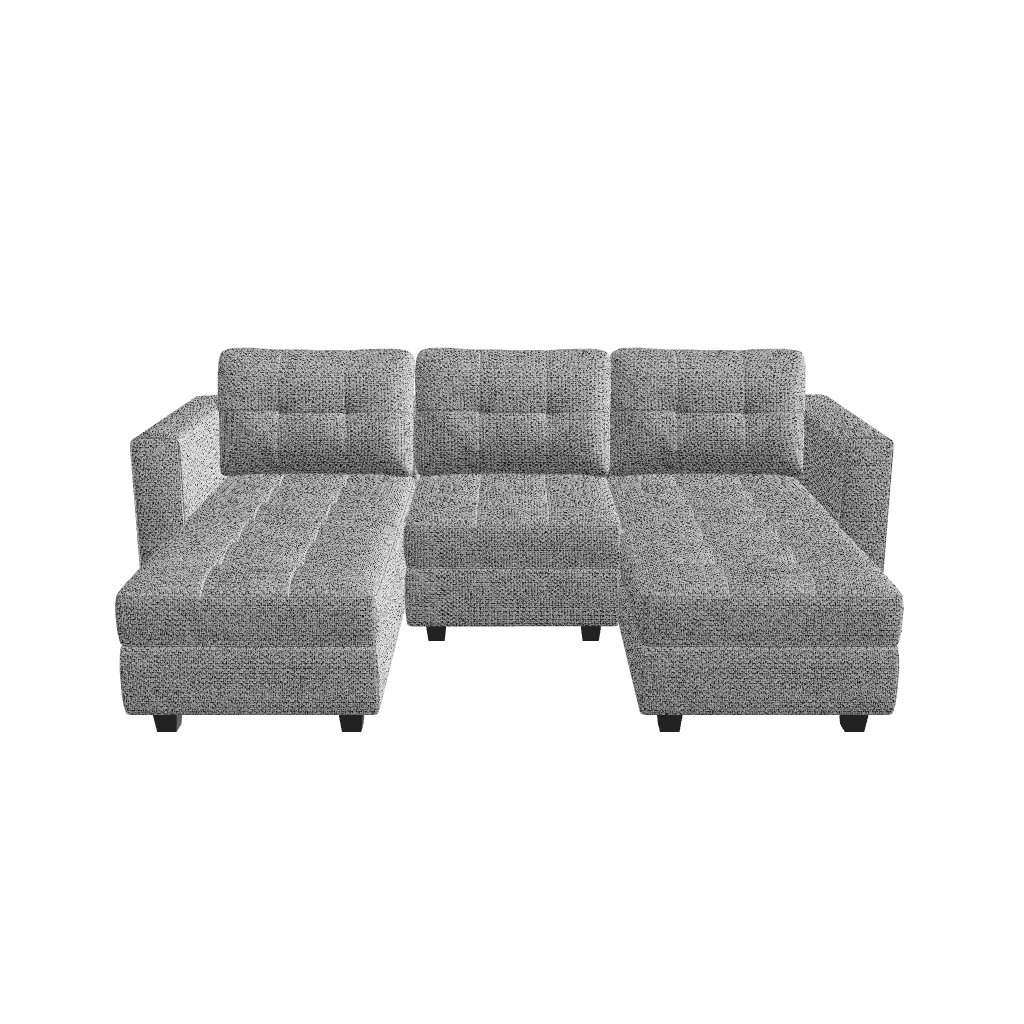 Belffin 5 Seats + 5 Sides Modular Weave Sofa with Storage Seat