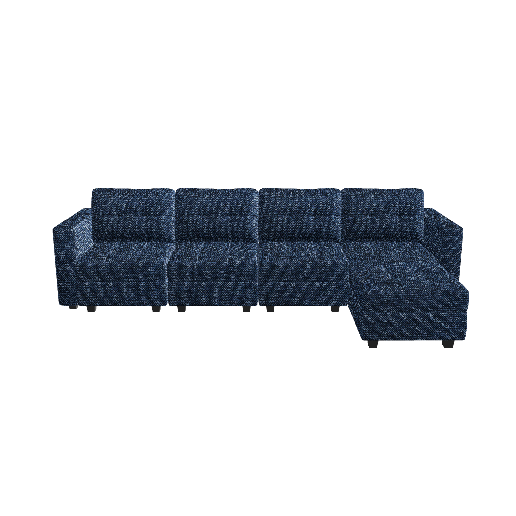 Belffin 5 Seats + 6 Sides Modular Weave Sofa with Storage Seat