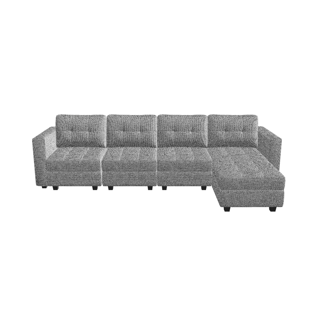 Belffin 5 Seats + 6 Sides Modular Weave Sofa with Storage Seat