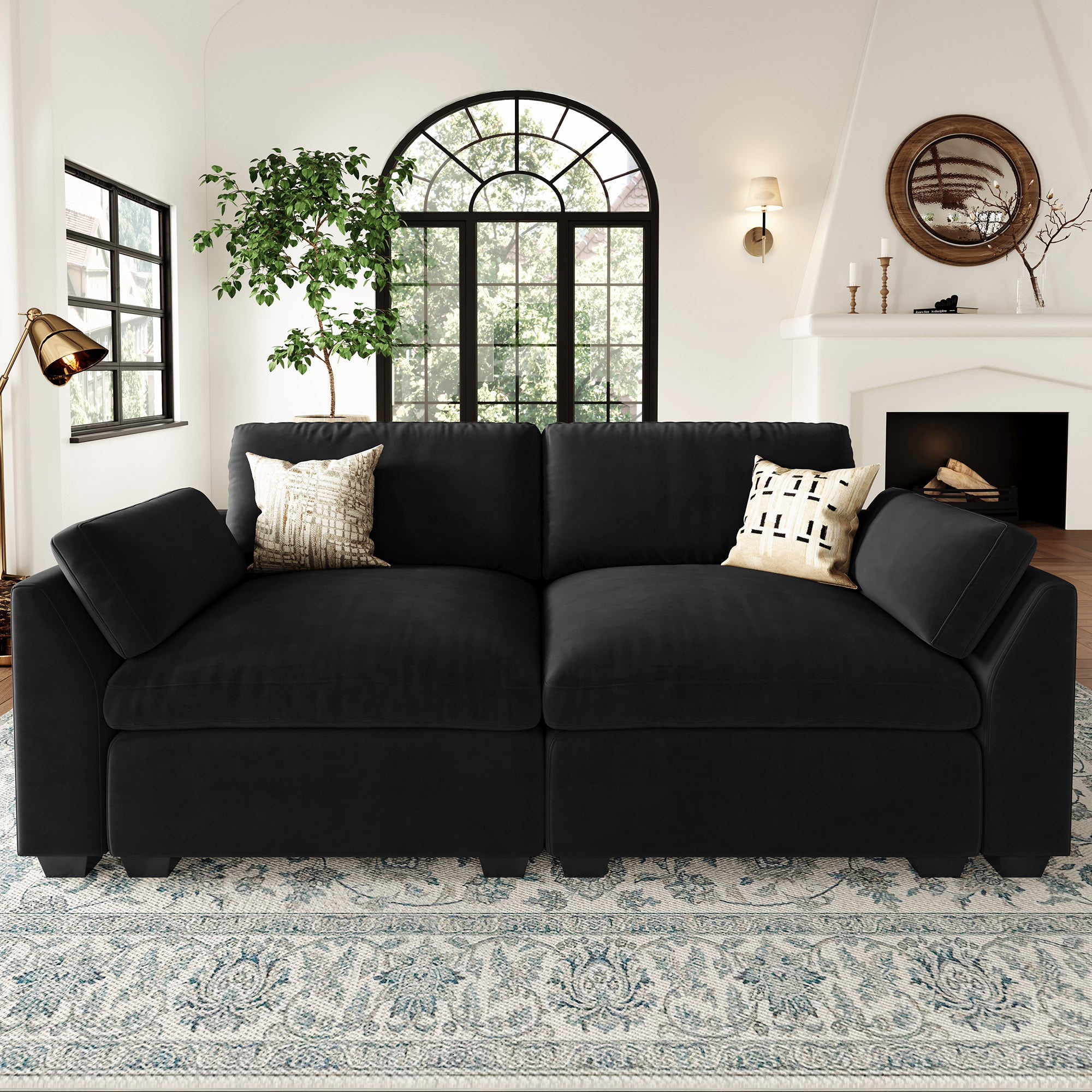 Uteeran Oversized Cloud 2 Seats Sofa