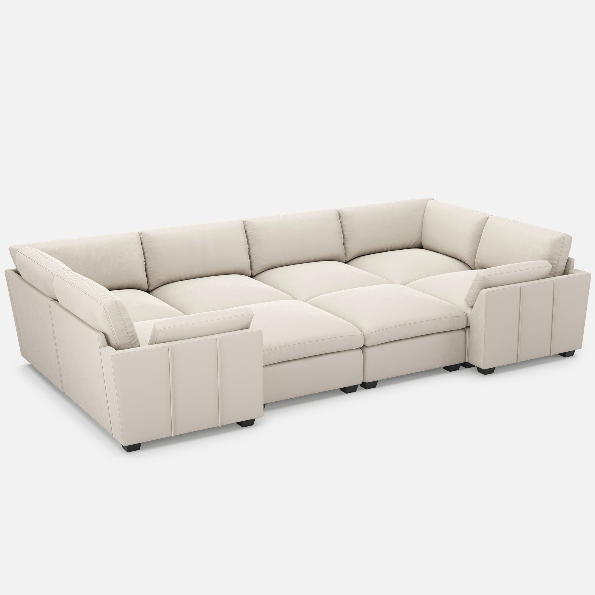 Uteeran Oversized Cloud 8 Seats Sleeper Sofa