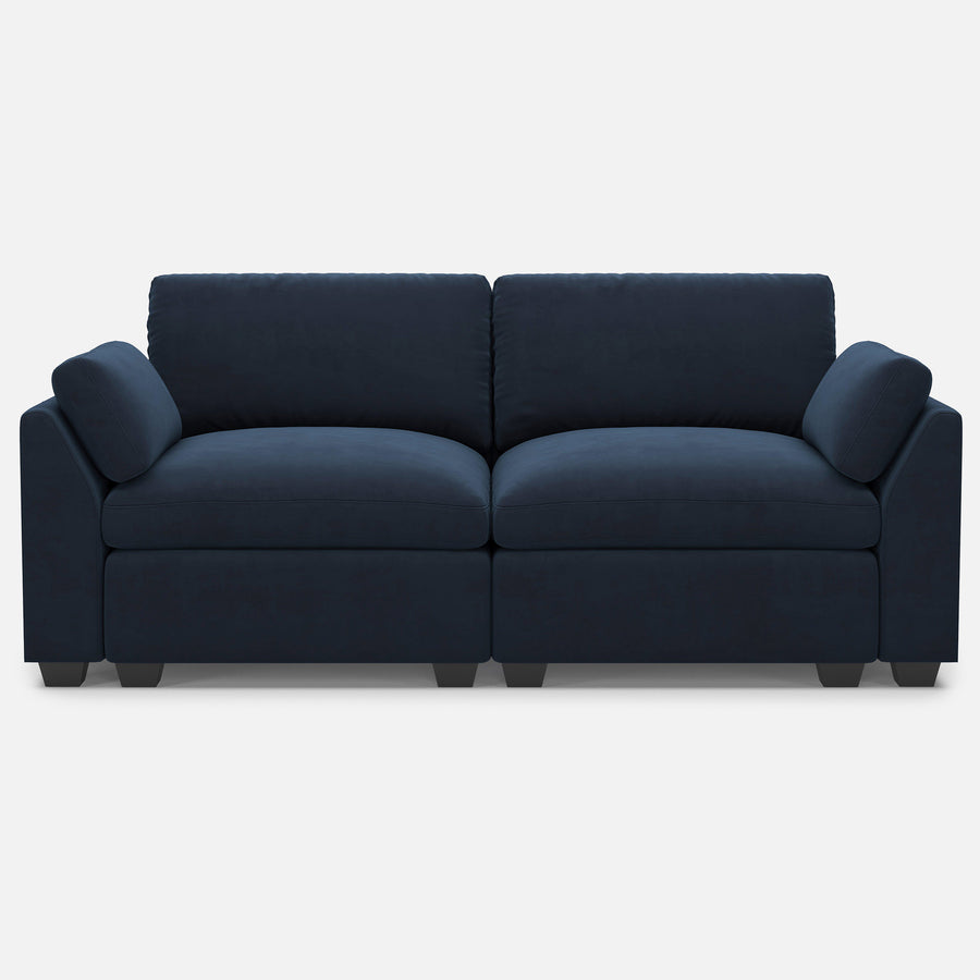 Navy-Blue-/-Velvet-Loveseat