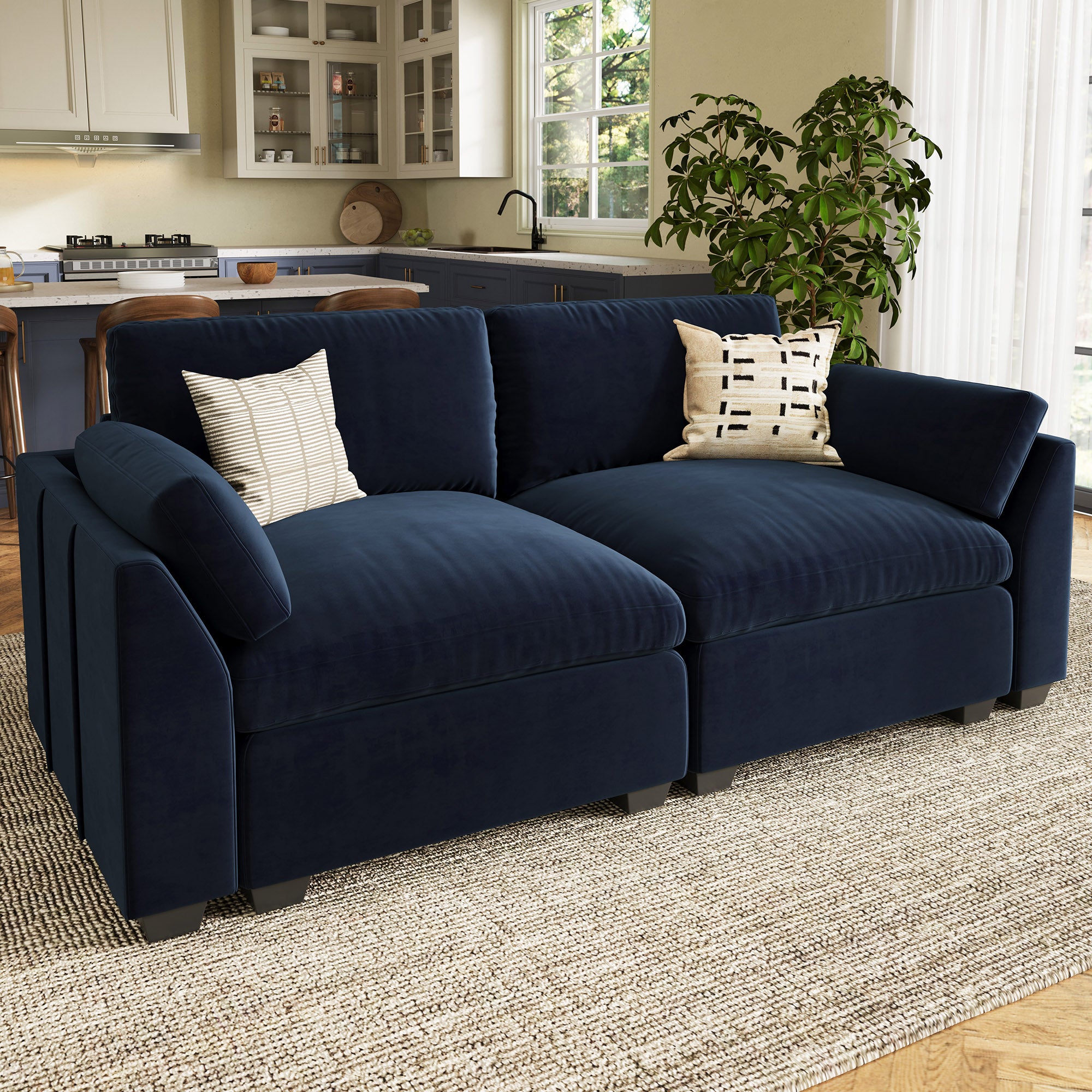 Uteeran Oversized Cloud 2 Seats Sofa