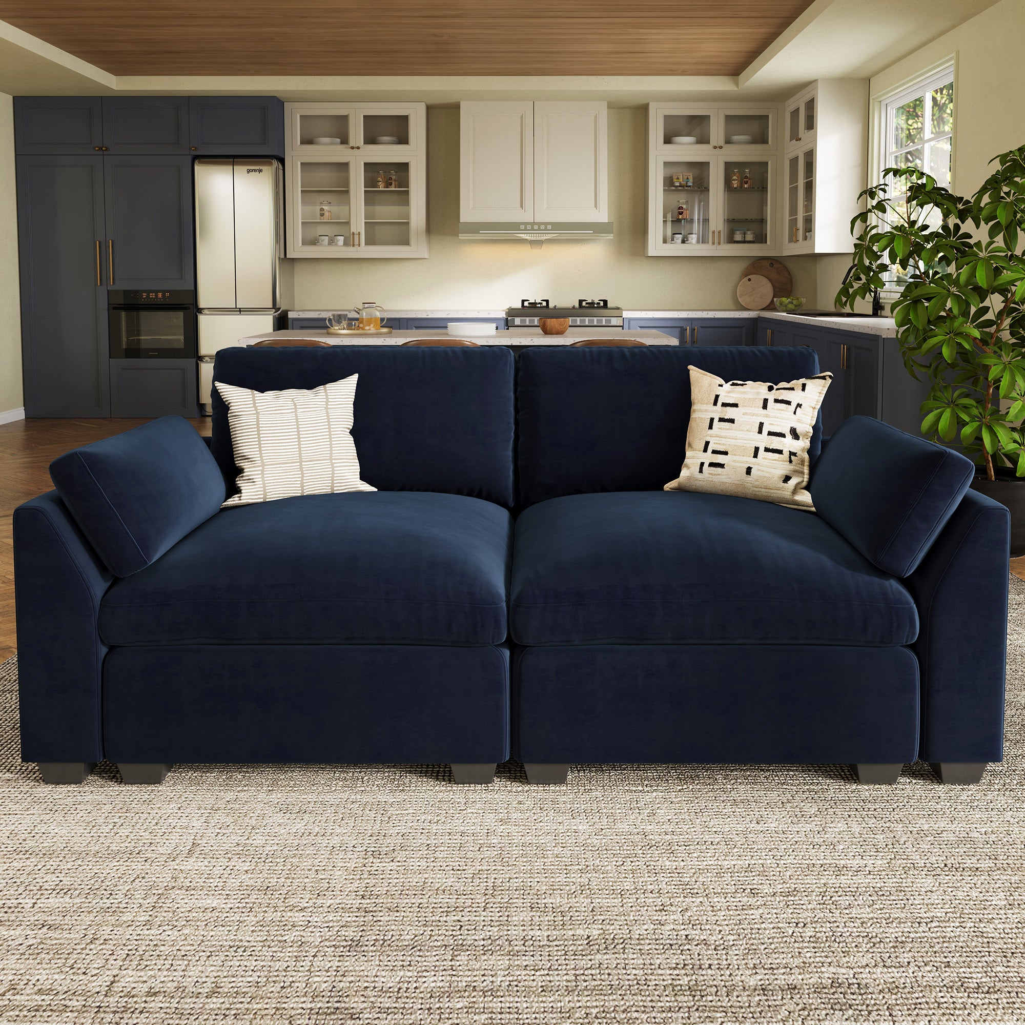 Uteeran Oversized Cloud 2 Seats Sofa